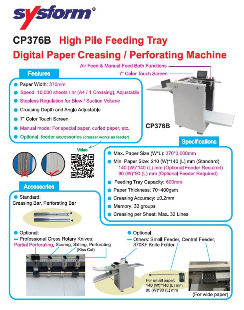 CP376B Creasing & Perforating High Pile image 0